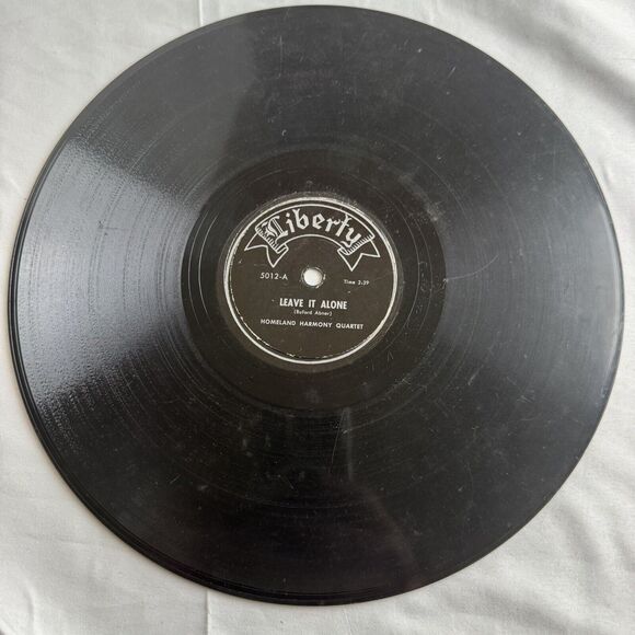Homeland Harmony Quartet 78 Rpm Shellac 10” Single Leave It Alone Lord I Want To - Picture 3 of 4